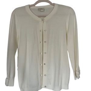 Kate Spade Somerset cream/ivory bow sleeve sweater size small. Like NEW!